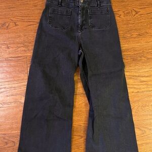 Pilcro Black Flare & Wide Leg Jeans